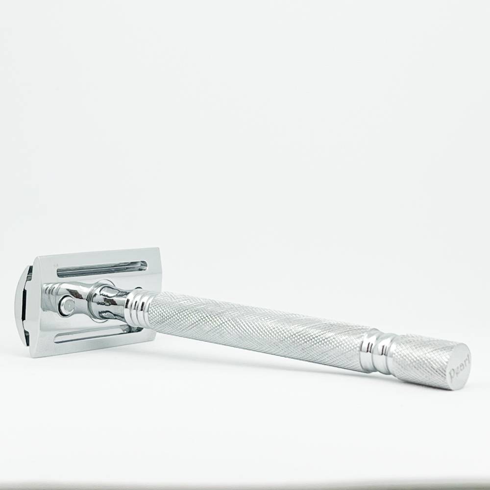 Pearl Shaving Chrome Safety Razor Long Handle SS01